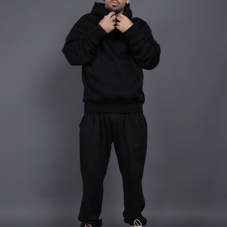 Men's Casual Loose Solid Color Hooded Sweatshirt T-shirt