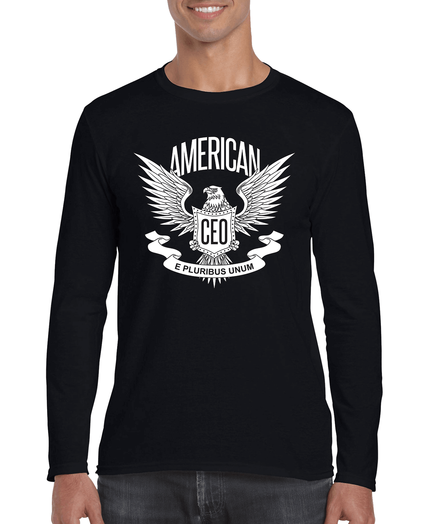 Men's American CEO Patriotic Eagle Long Sleeve Shirt