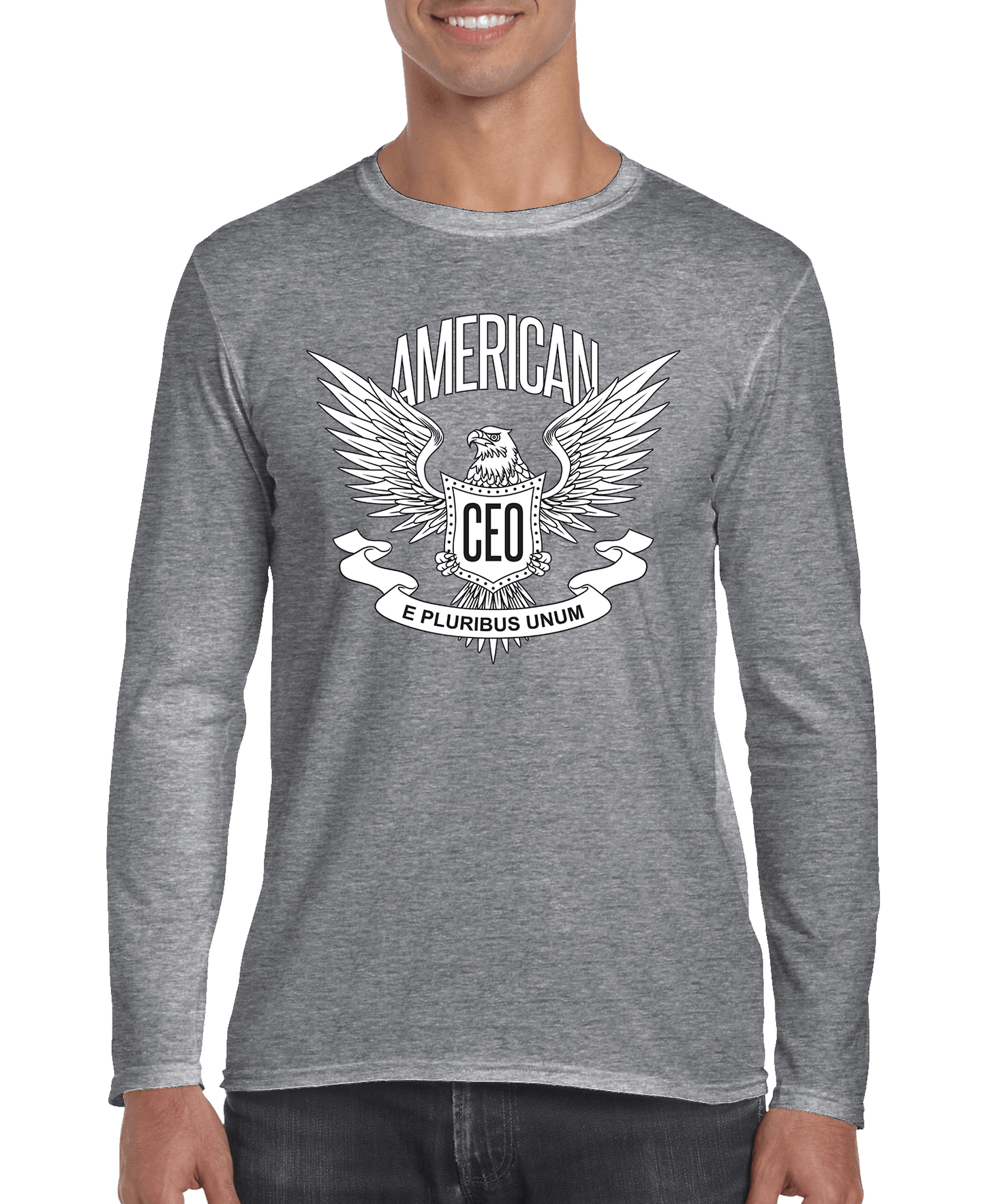 Men's American CEO Patriotic Eagle Long Sleeve Shirt