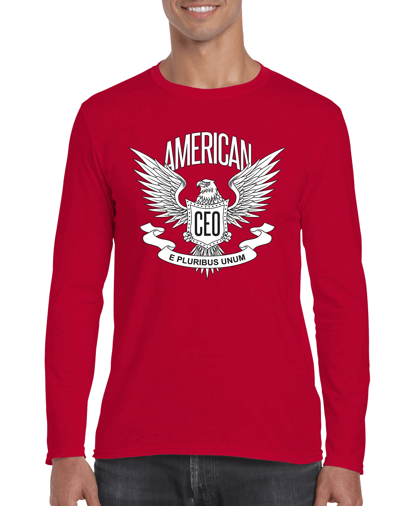 Men's American CEO Patriotic Eagle Long Sleeve Shirt
