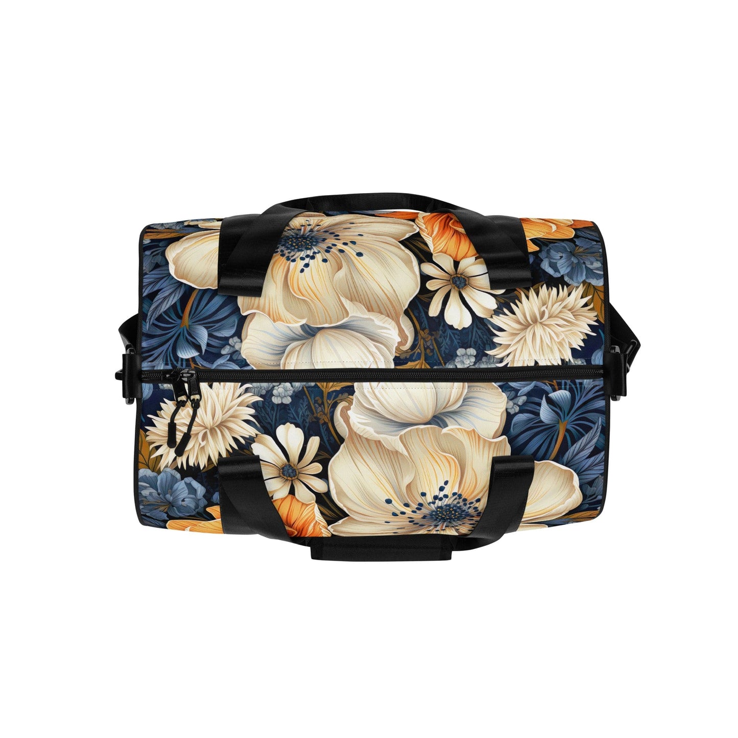Crossbody Water-resistant Travel Bag - Blue Floral 70723-1