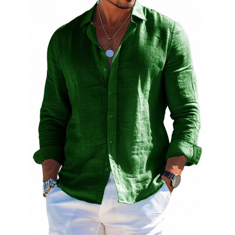 Men's Casual Loose Long Sleeve Shirt