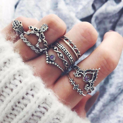 Vintage vintage stacking ring set