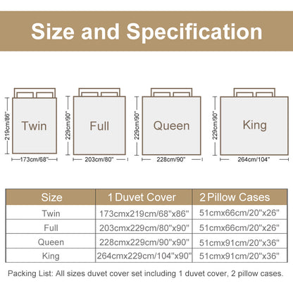 3 Piece Spring Floral Duvet Cover Set