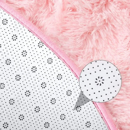 Super Soft Plush Round Rug Mat Fluffy White Carpets