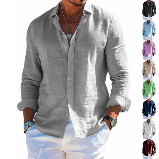 Men's Long Sleeve Shirt Casual Loose