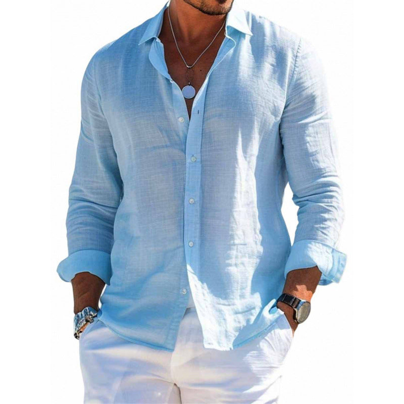 Men's Long Sleeve Shirt Casual Loose