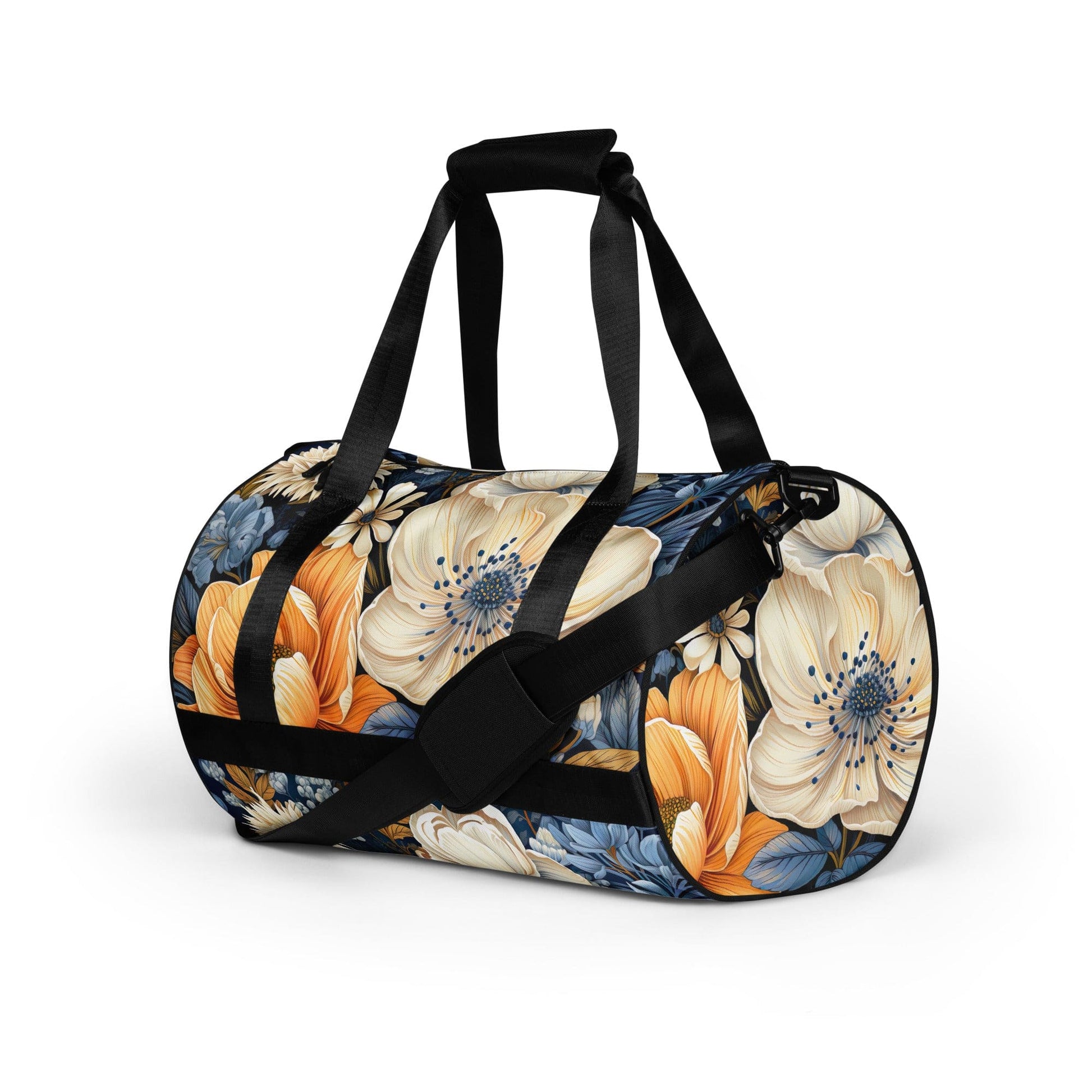 Crossbody Water-resistant Travel Bag - Blue Floral 70723-4