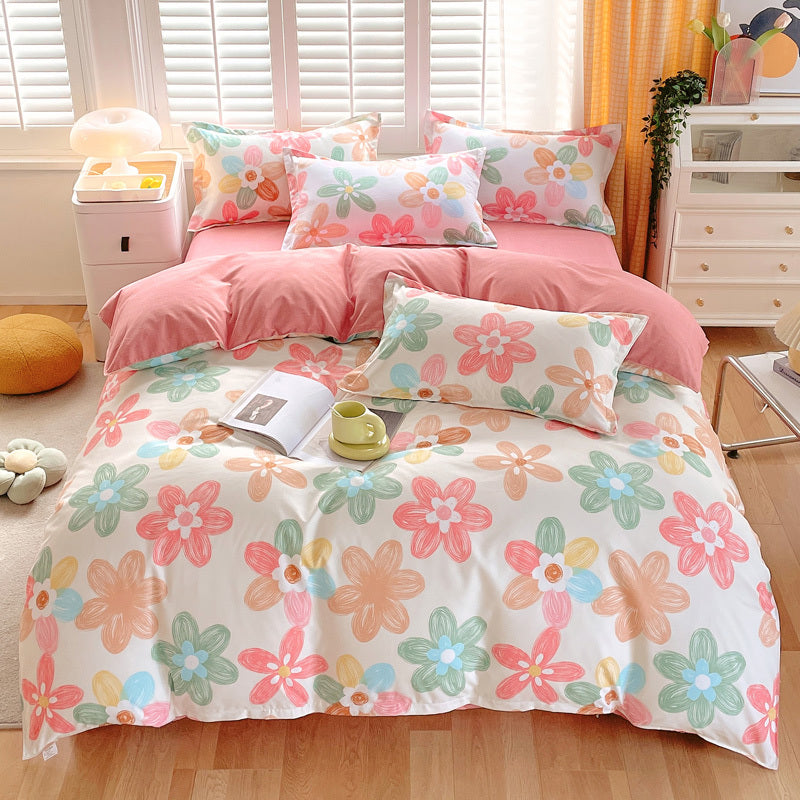3 Piece Spring Floral Duvet Cover Set