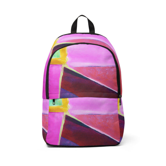Fashion Backpack Waterproof Pink and Purple Pattern-0